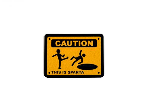 Funny Warning Sign Caution This Is Sparta Sticker Self Adhesive